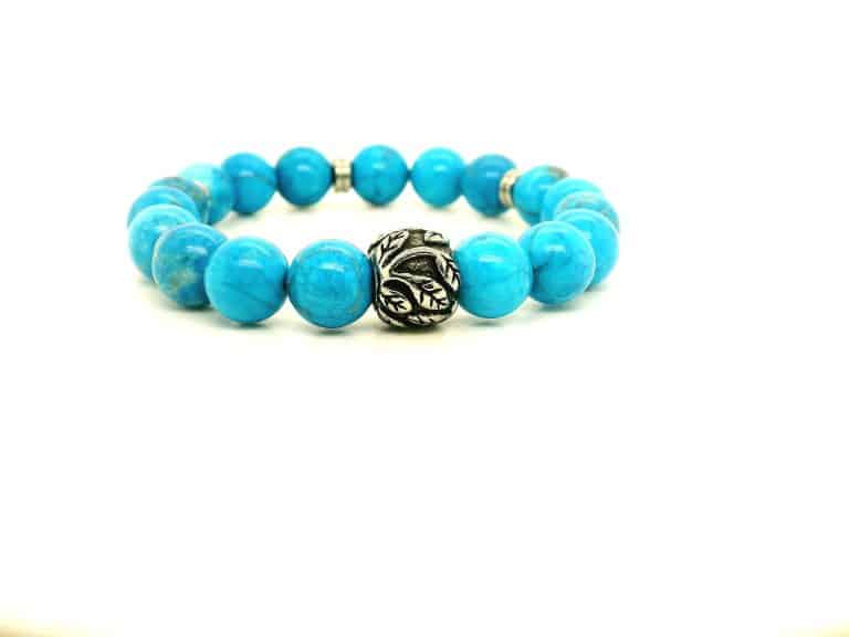 Turquoise Howlite Charm Bracelet