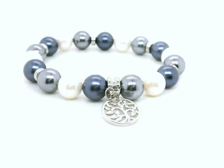 Cultured Pearlised Beaded Tree of Life Bracelet