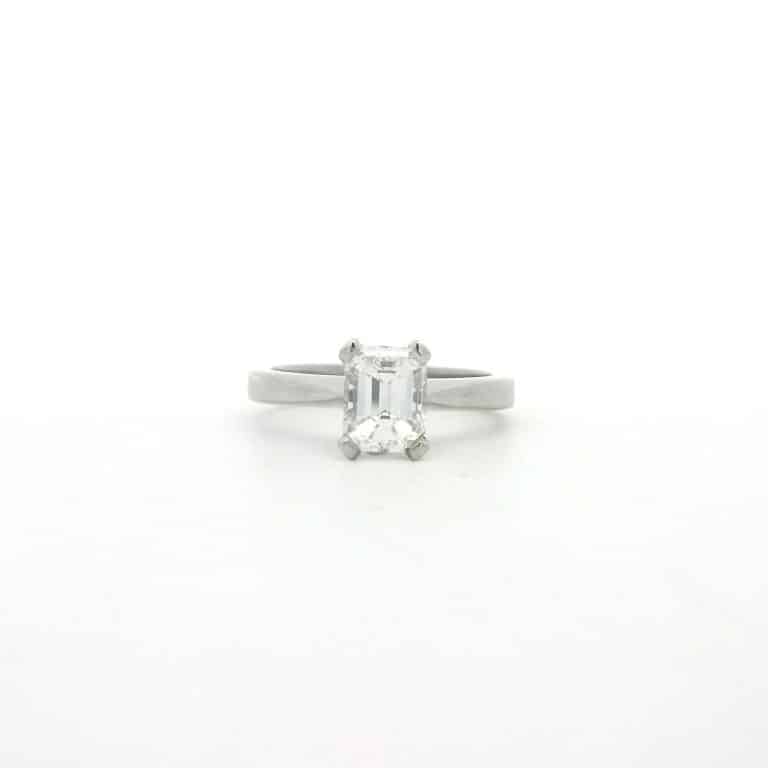 Carmen &ndash; 1.3ct G VS Emerald Solitaire Engagement Ring