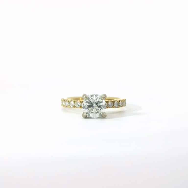 00 1ct H SI2 Round Halo Engagement Ring
