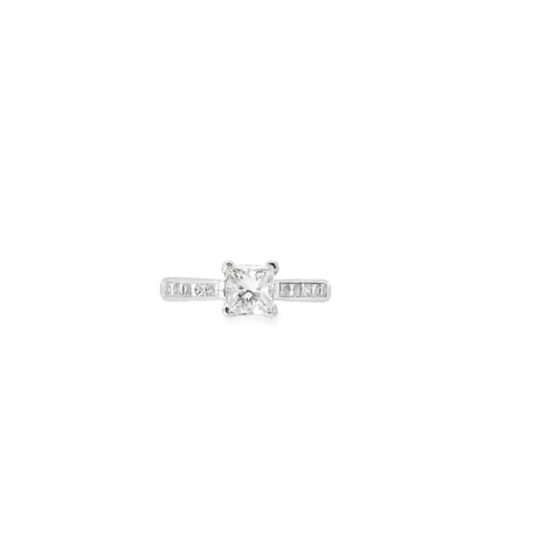 0.70ct F VS Princess Diamond Engagement Ring