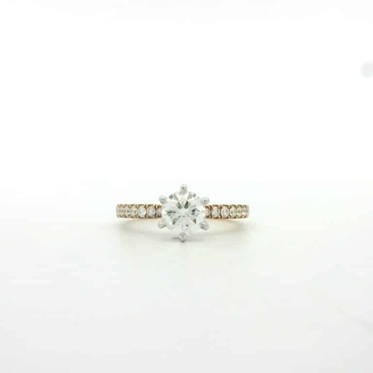 Carolina &ndash; 1ct G SI2 Side Stone Engagement Ring
