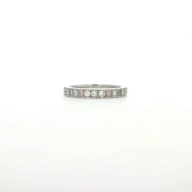 0.50ct Argyle Pink and White Diamond Wedding Ring
