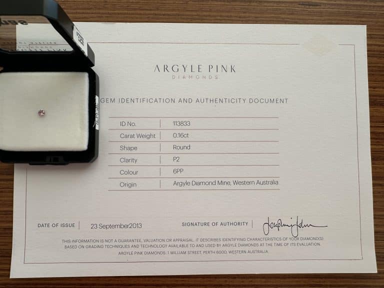0.16ct 6PP P2 Round Pink Diamond