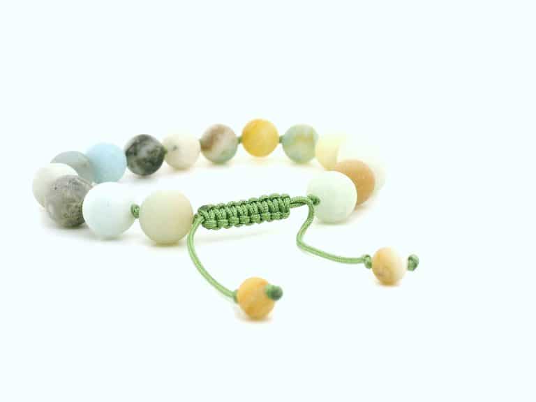 Amazonite Varigated Green Bead Bracelet