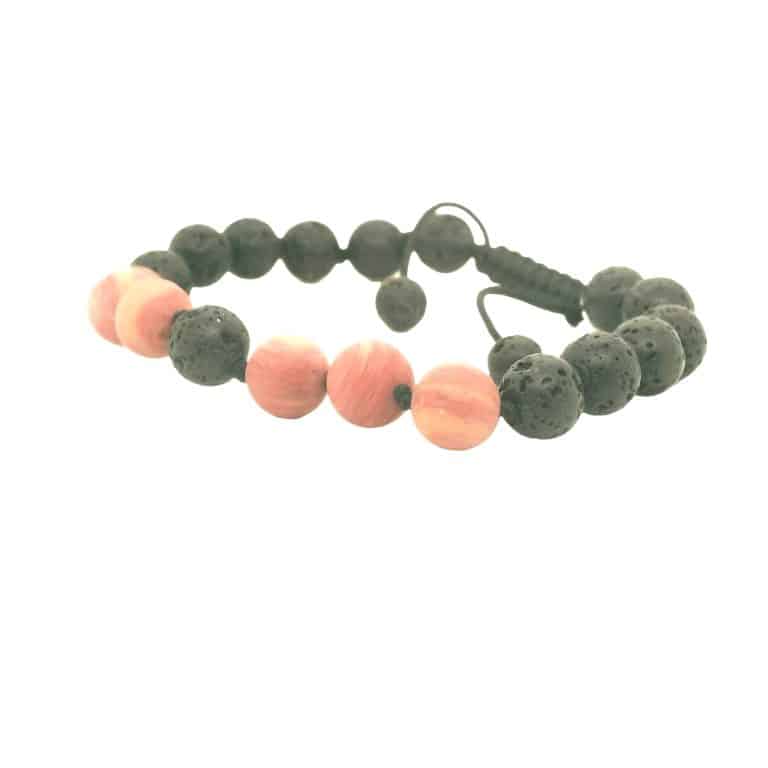Rhodonite -Aroma Naturals Boxed Set -Beaded Bracelet plus Aroma Oil