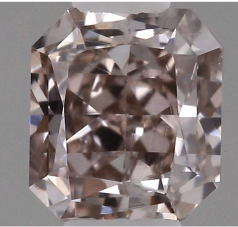 0.29ct Fancy Intense Pink SI2 Radiant Diamond