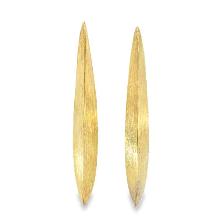 Italian 9ct Gold Elongated Earrings