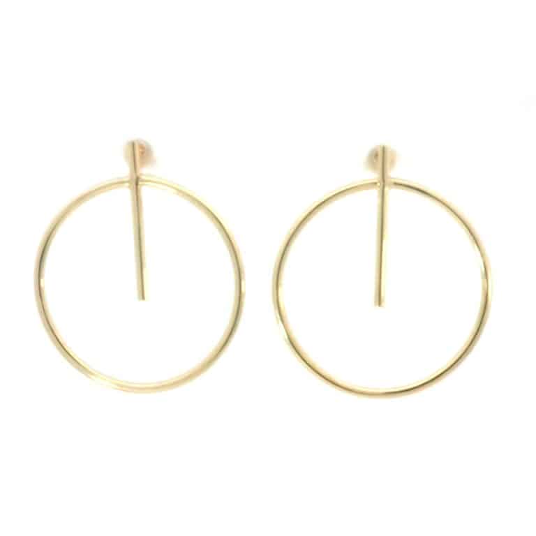 Italian 9ct Gold Circle Earrings