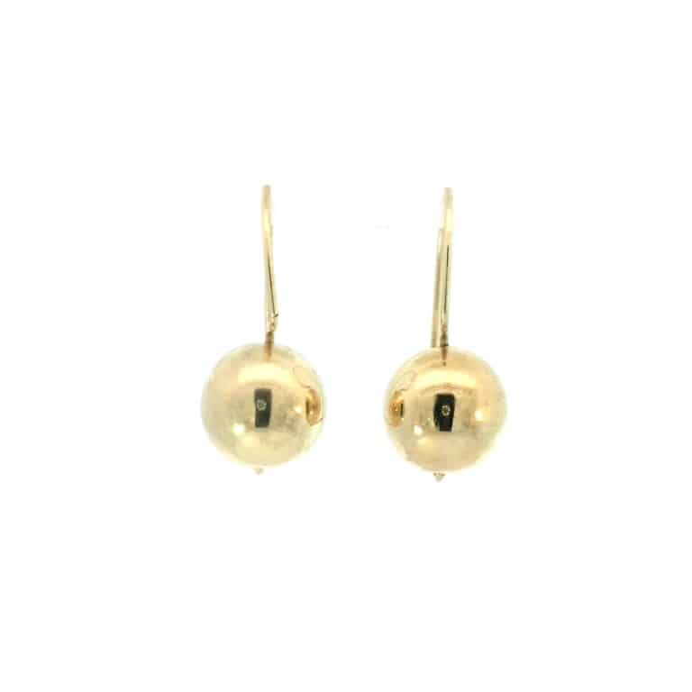 9ct Gold Euro Ball Earrings