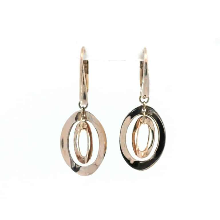 Italian 9ct Gold Oval Earrings