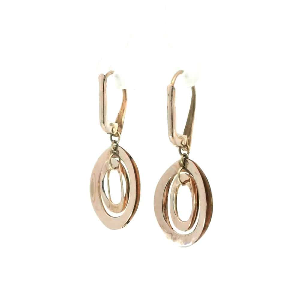 Italian 9ct Gold Oval Earrings