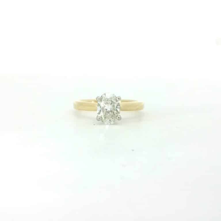1ct G SI1 Oval Solitaire Engagement Ring