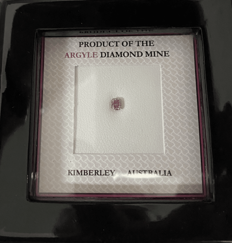0.31ct 4PP P1 Radiant Pink Diamond