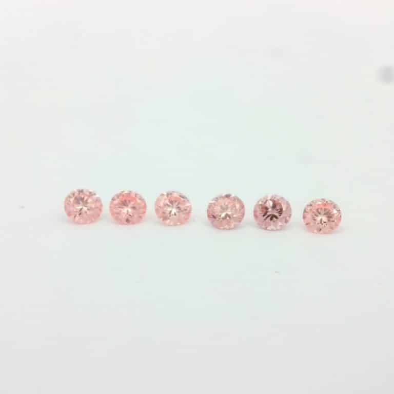 6 x 0.10ct Intense Pink Lab-Diamonds