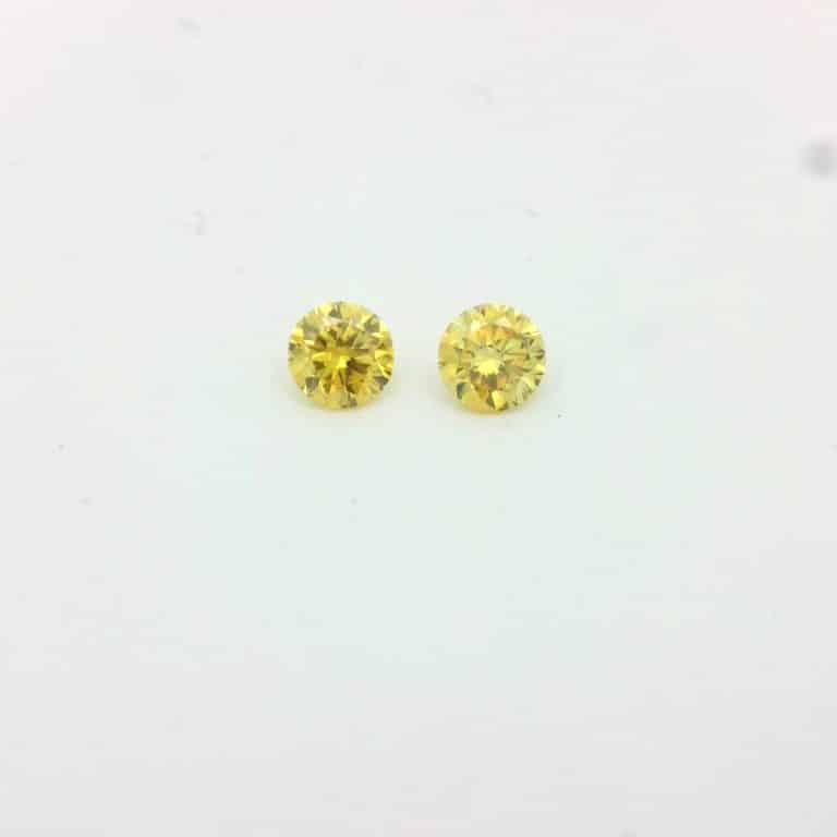 2 = 0.20ct Intense Yellow Lab-grown Diamond Pair