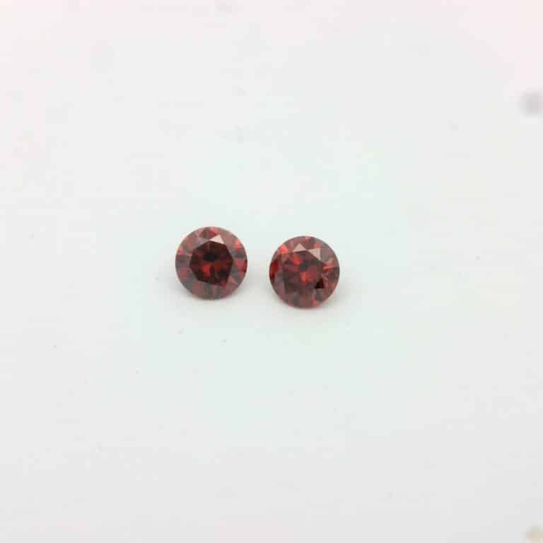 2 = 0.20ct Cherry Cognac Lab-grown Diamonds