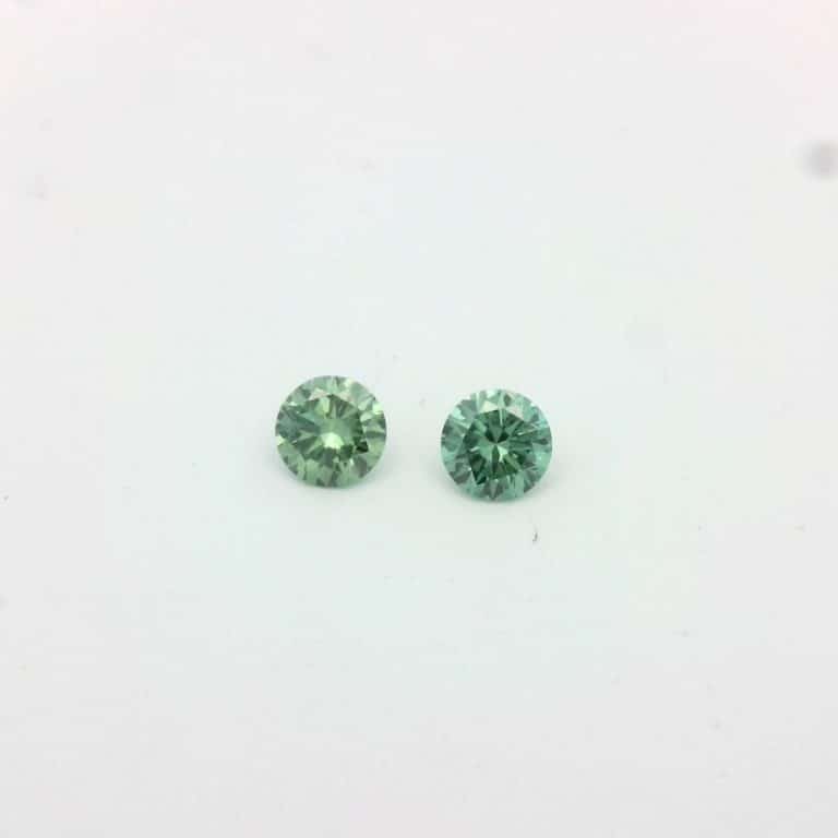 2 = 0.20ct Intense Green Lab-Diamond Pair