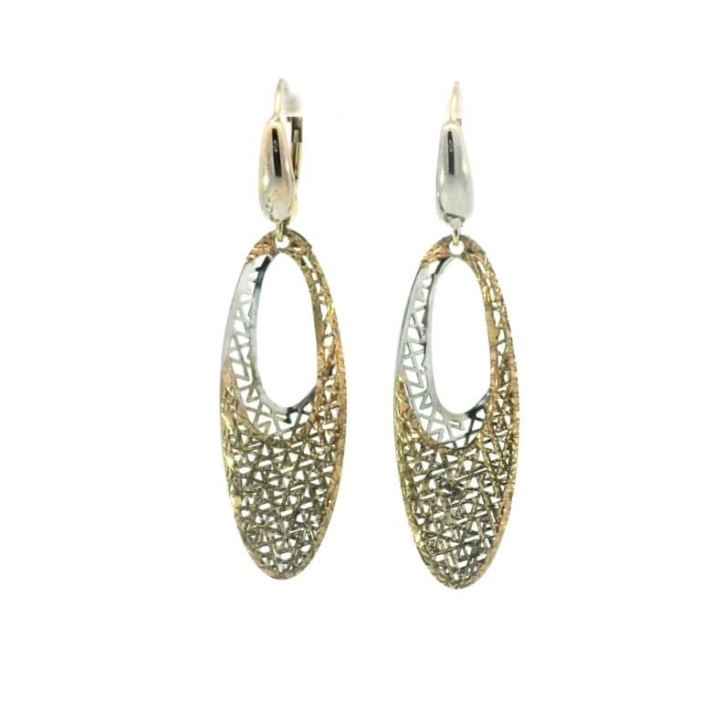 Italian Filigree Spear Shaped Earrings