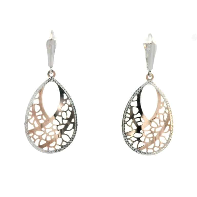 Italian Gold Filigree Teardrop Earrings