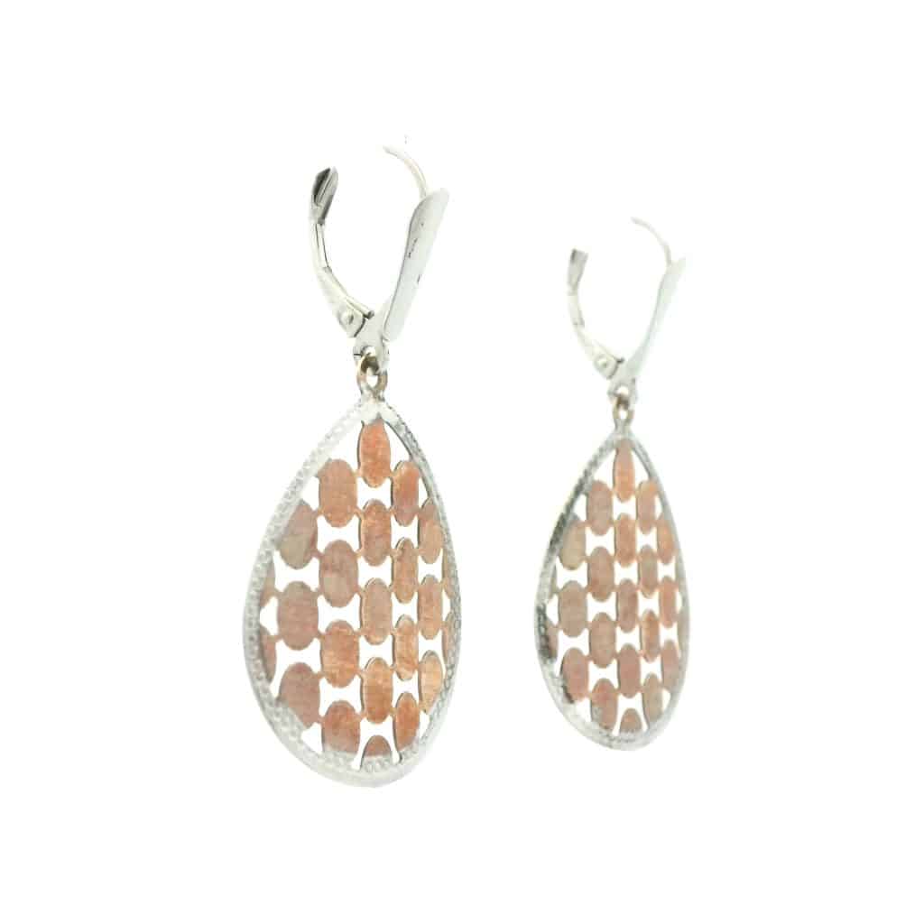 Italian Gold Filigree Teardrop Earrings