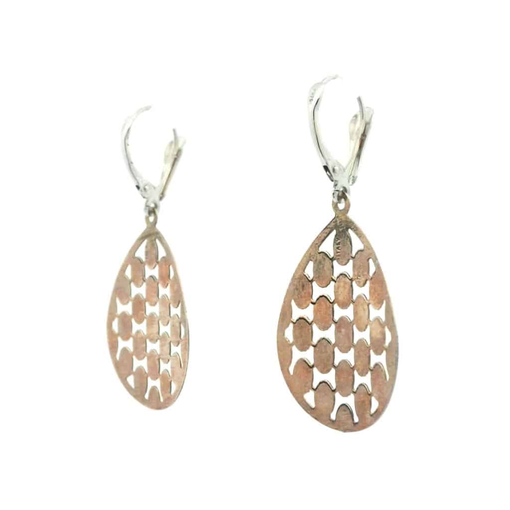 Italian Gold Filigree Teardrop Earrings