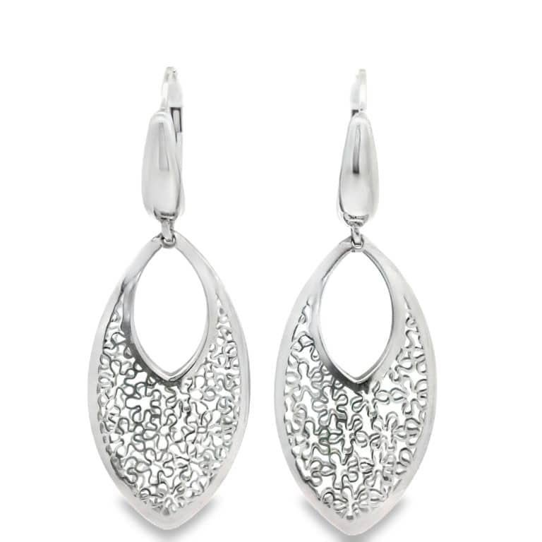 9ct Gold Italian Filigree Drop Earrings