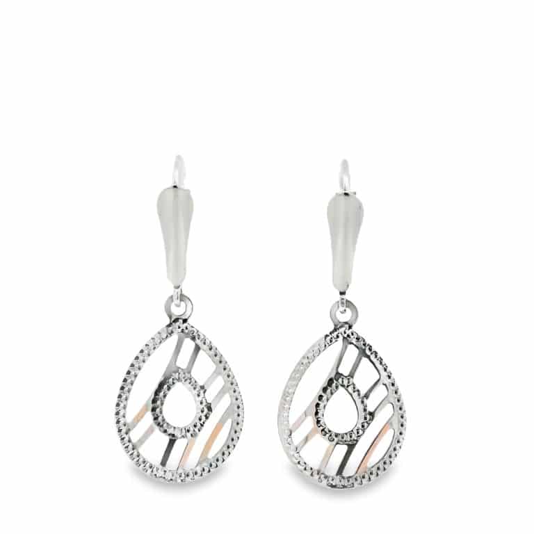9ct Gold Italian Filigree Drop Earrings