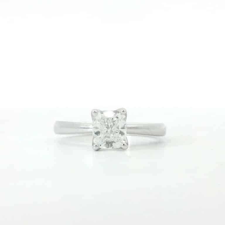 1ct E VVS Cushion Brilliant Solitaire Engagement Ring