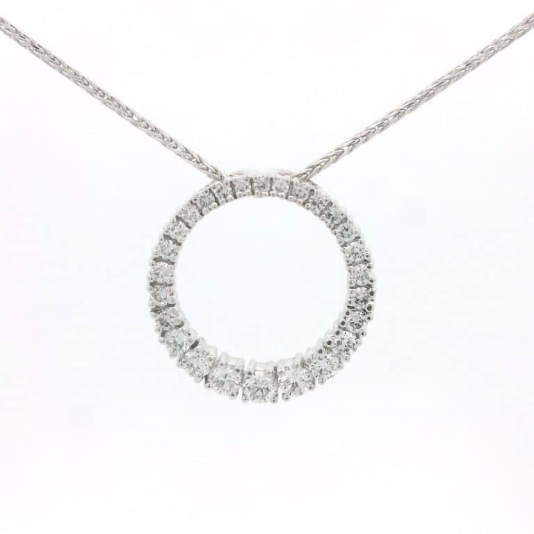 0.50ct G SI Graduated Diamond Circle Pendant