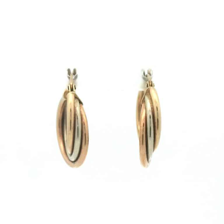 9ct Gold Triple Hoop Earrings