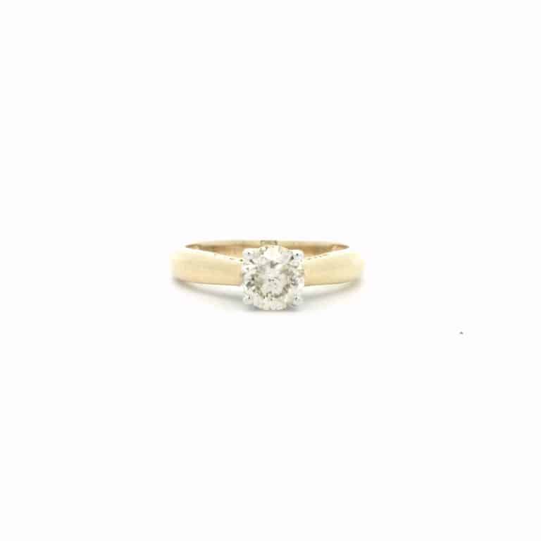 0.90ct K P1 Round Solitaire Engagement Ring