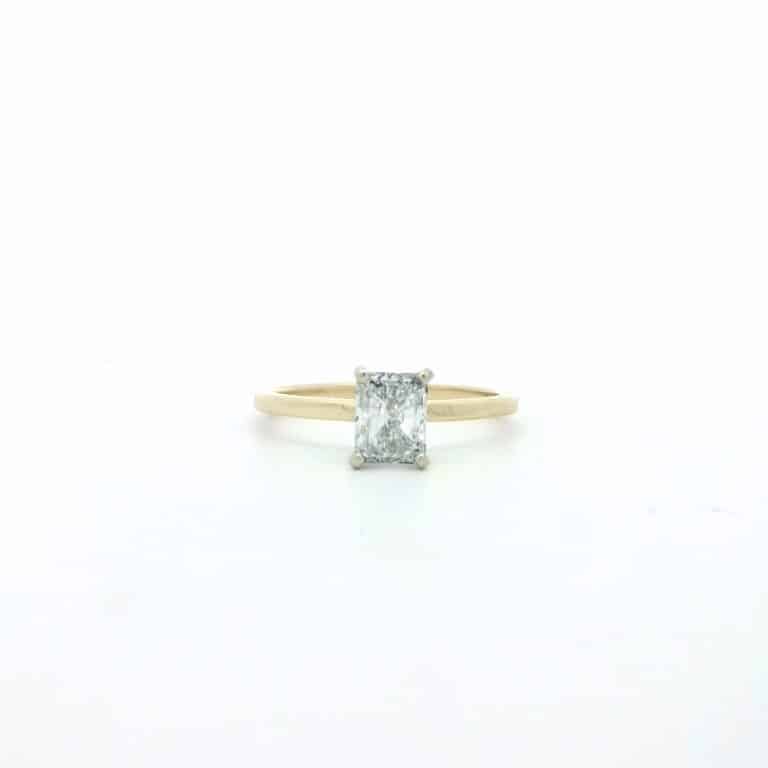 Crystal &ndash; 0.90ct F VS Radiant Diamond Solitaire Ring