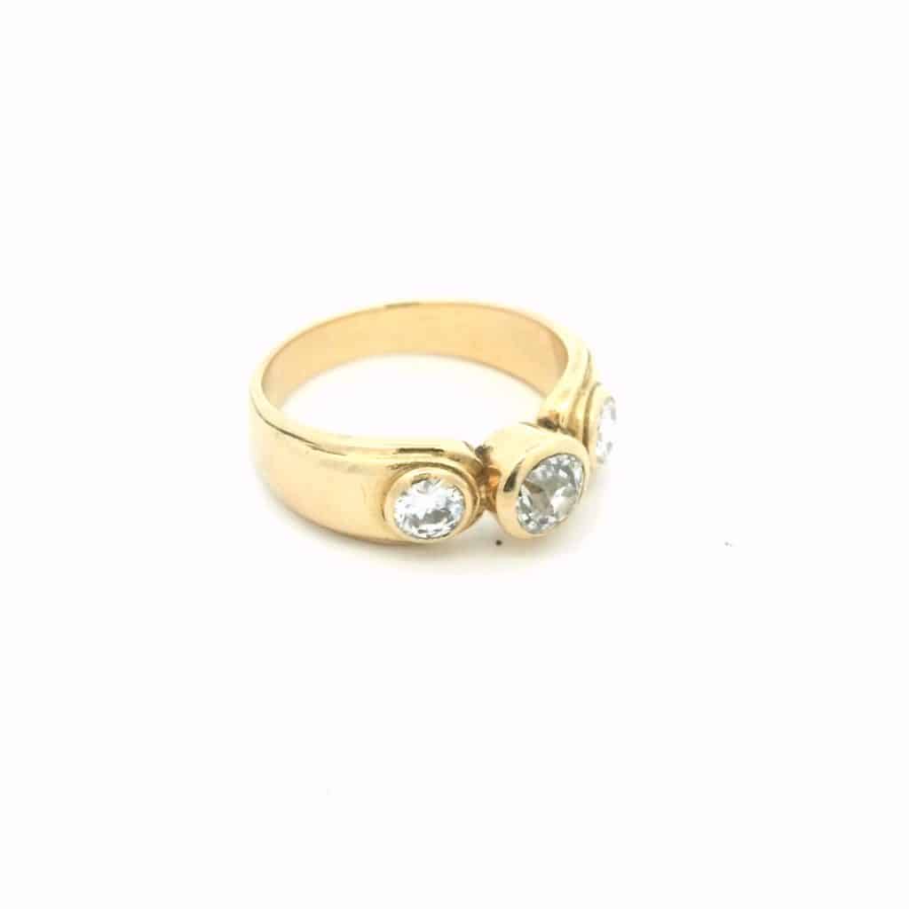 2ct Old European Antique Trilogy Engagement Ring