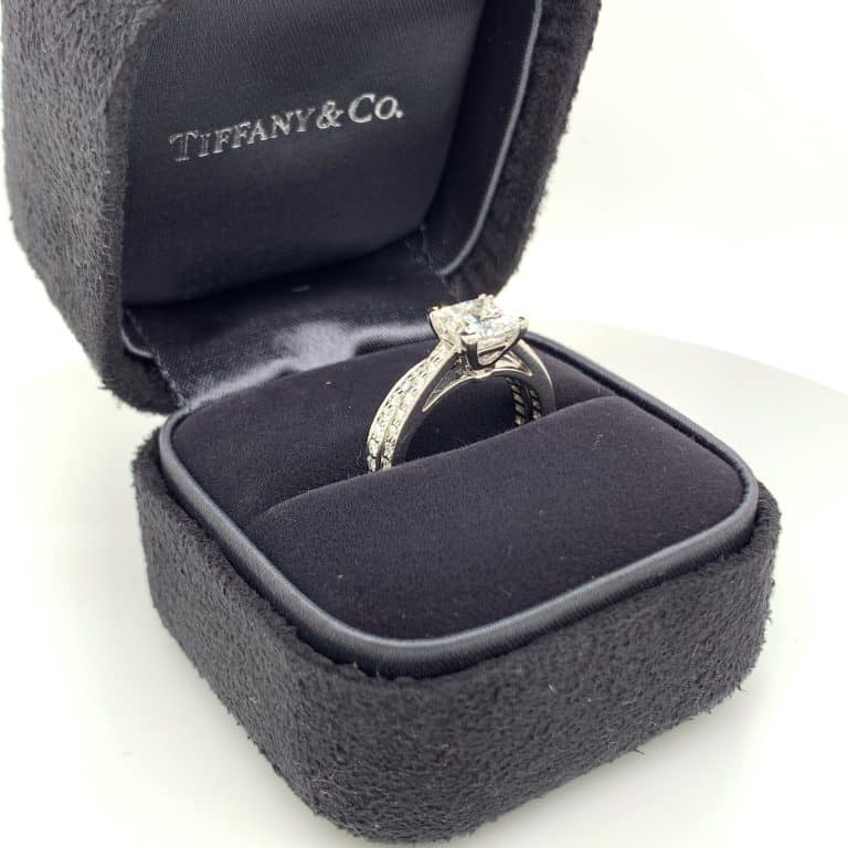 1.2ct Platinum Tiffany and Co Princess Ring