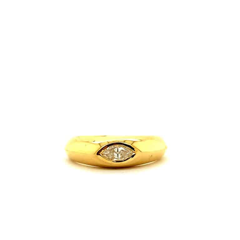 Danielle &ndash; East/West Bezel Marquise Engagement Ring