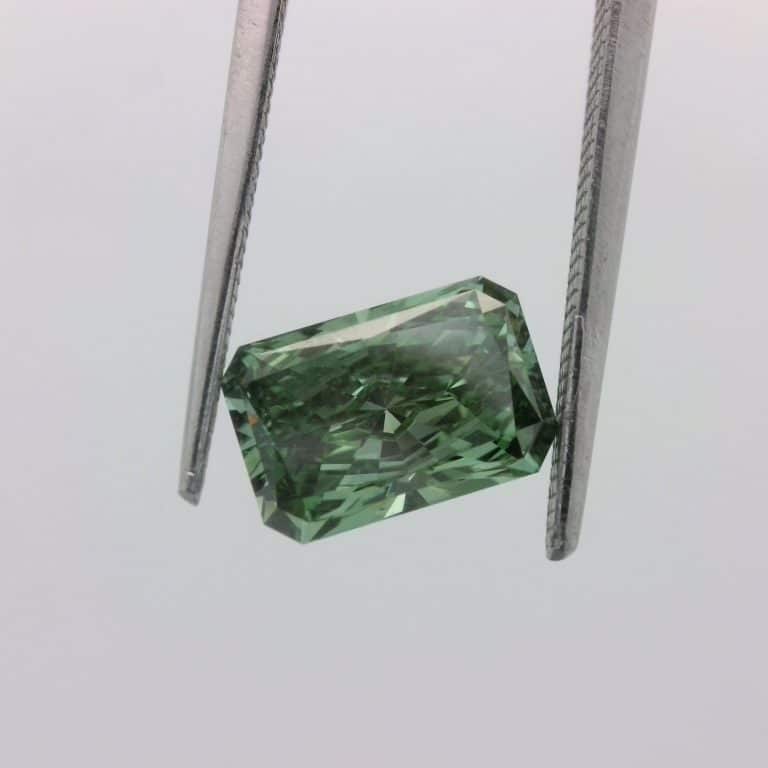 2ct Vivid Green Radiant Cut Lab-Diamond