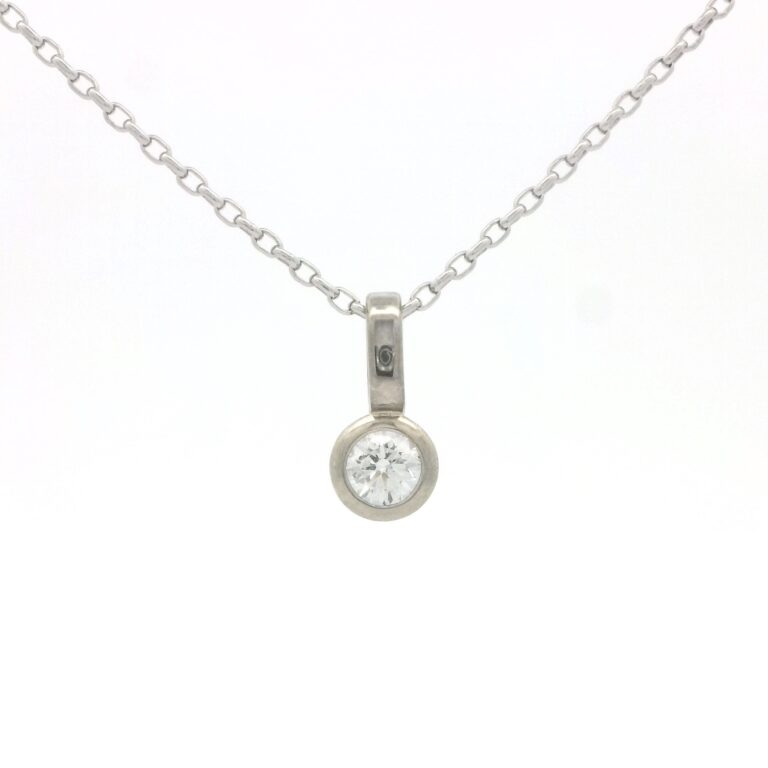 Faith &ndash; 0.50ct G SI Round Diamond Bezel Pendant