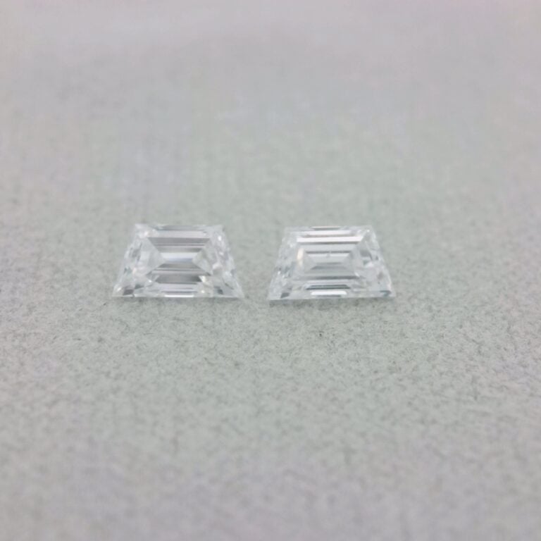 0.60ct E VVS Matched Pair Trapezoid Diamonds