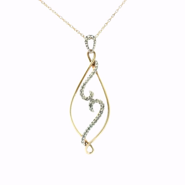 0.20ct Diamond Fancy Drop Pendant