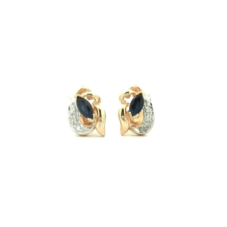 Elegant gold and black earrings.