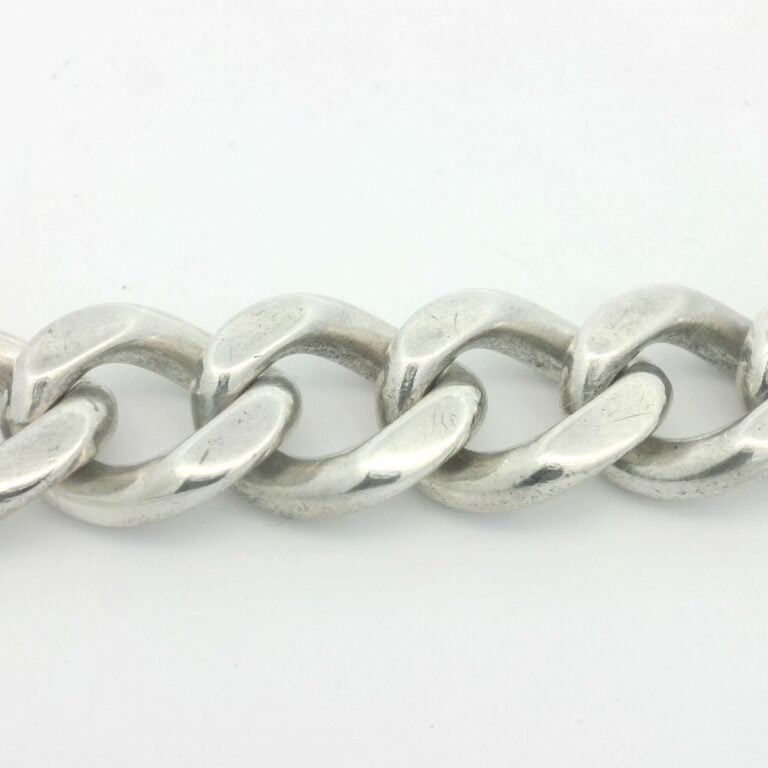 Gent&rsquo;s Large Silver Curb Link Chain Bracelet