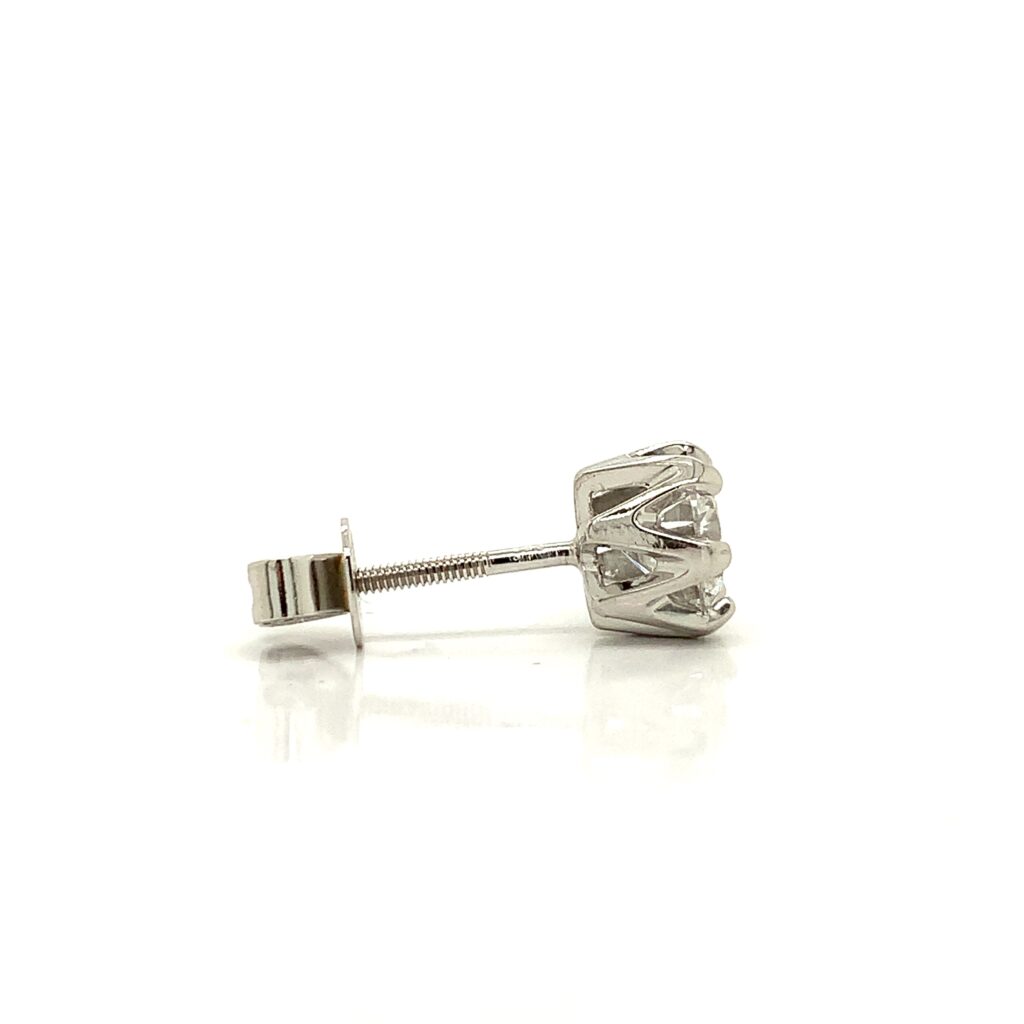 0.50ct E VS 6 Claw Lab-Diamond Stud Earrings