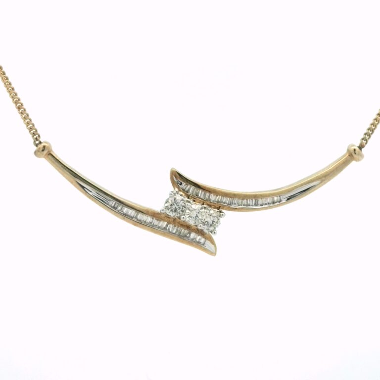 1ct G SI Diamond Fancy Swish Pendant