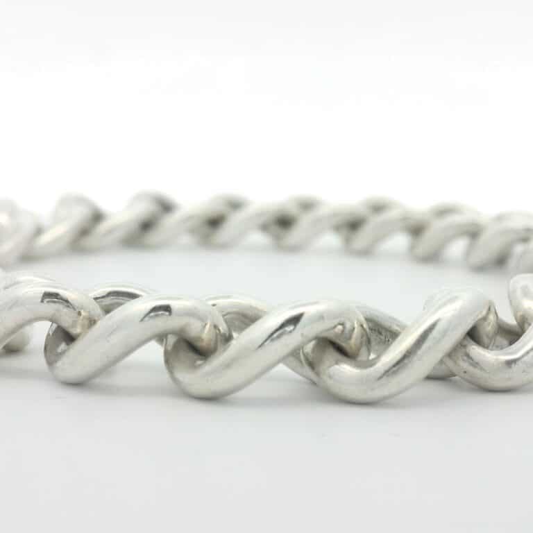 Gent&rsquo;s Silver Curb Link Chain Bracelet