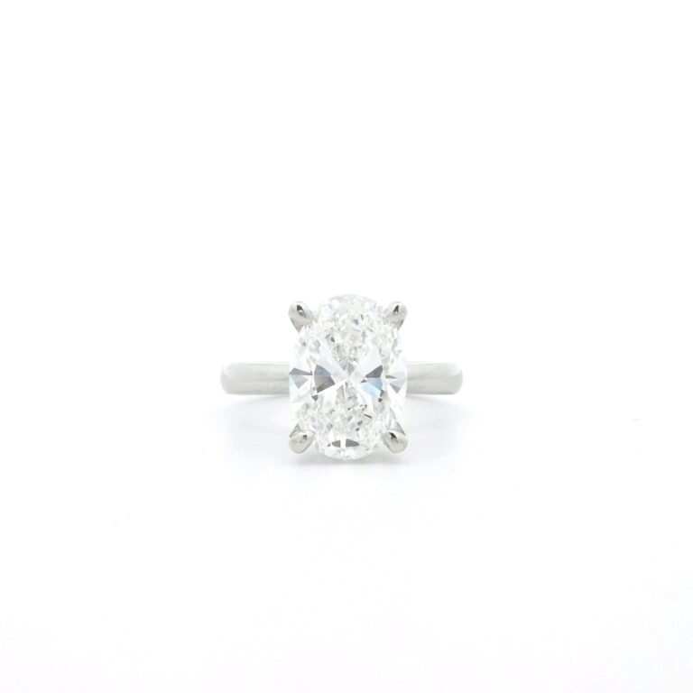 Ember – 3.5ct D VS Oval Lab-Diamond Halo Engagement Ring
