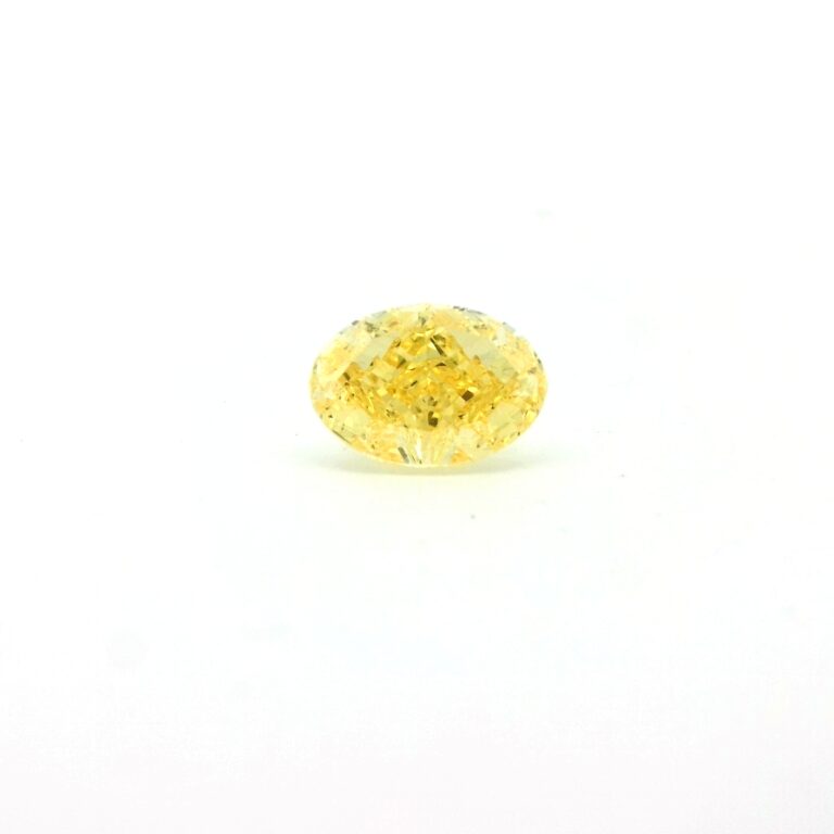 2.04ct Fancy Vivid Yellow Oval Lab-Grown Diamond