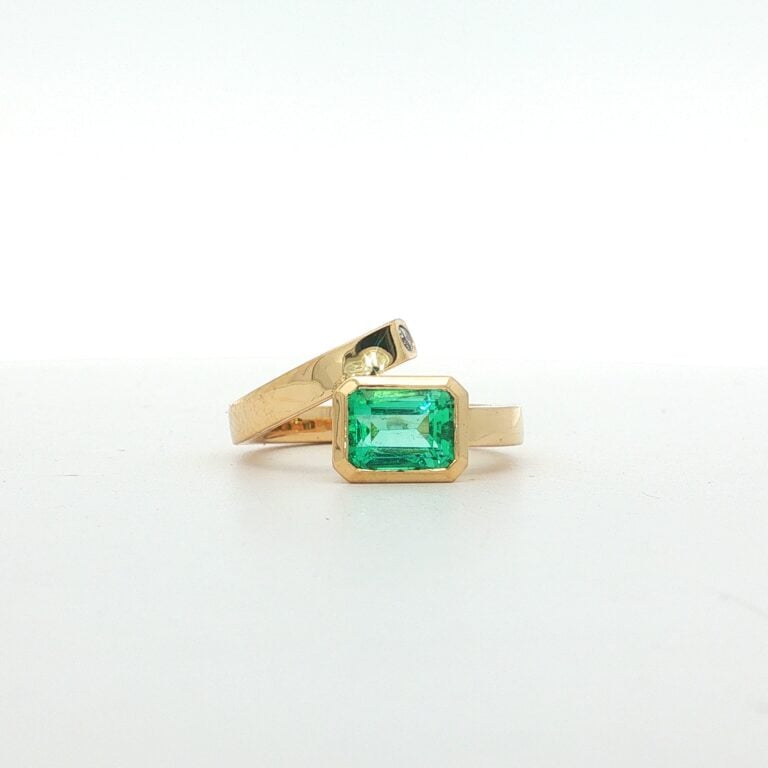 1.5ct Colombian Emerald and Diamond Dress Ring