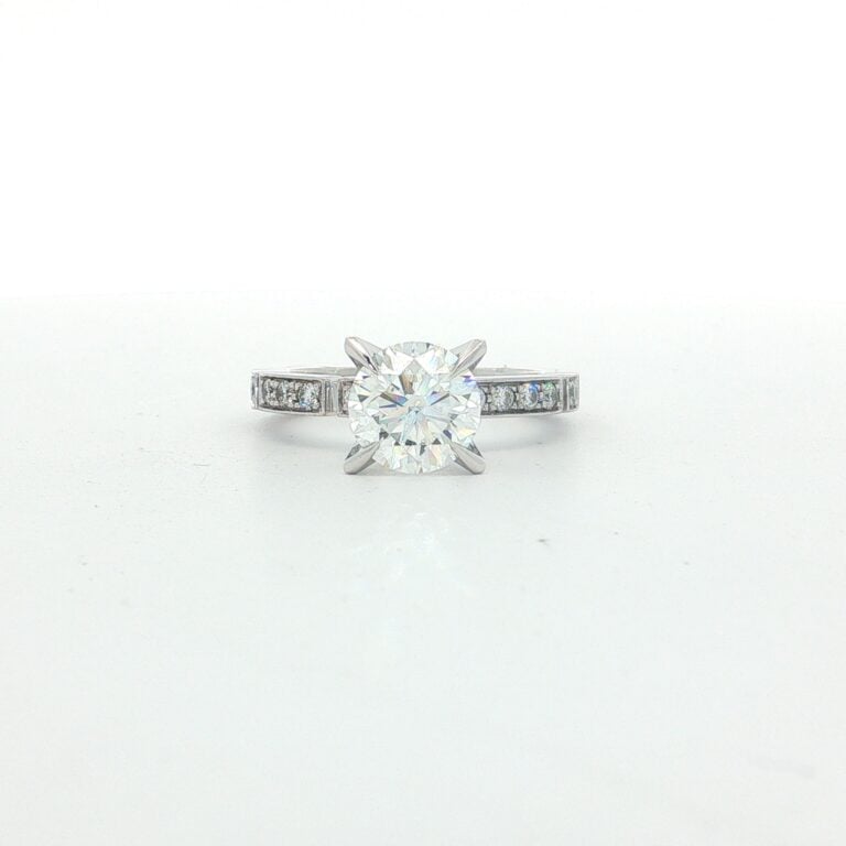 2ct G VS2 Round Diamond Canturi Engagement Ring