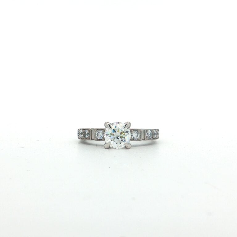 Canturi Cubism Round Diamond Engagement Ring